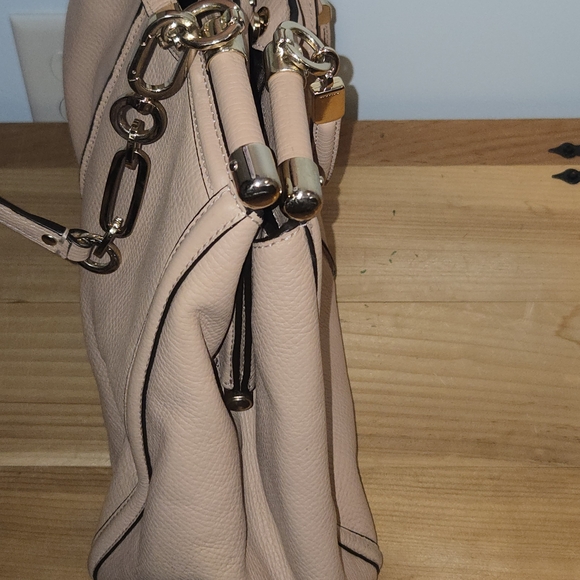 COACH Madison Caroline Peach/Nude Satchel Textured Leather Handbag Rare Retired - Picture 12 of 14